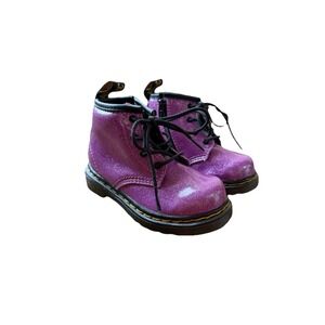 Dr. Martens Toddler Boots Purple/pink Shimmer Size 6C